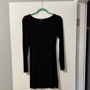 Lulu's Classic Black Long Sleeve Dress